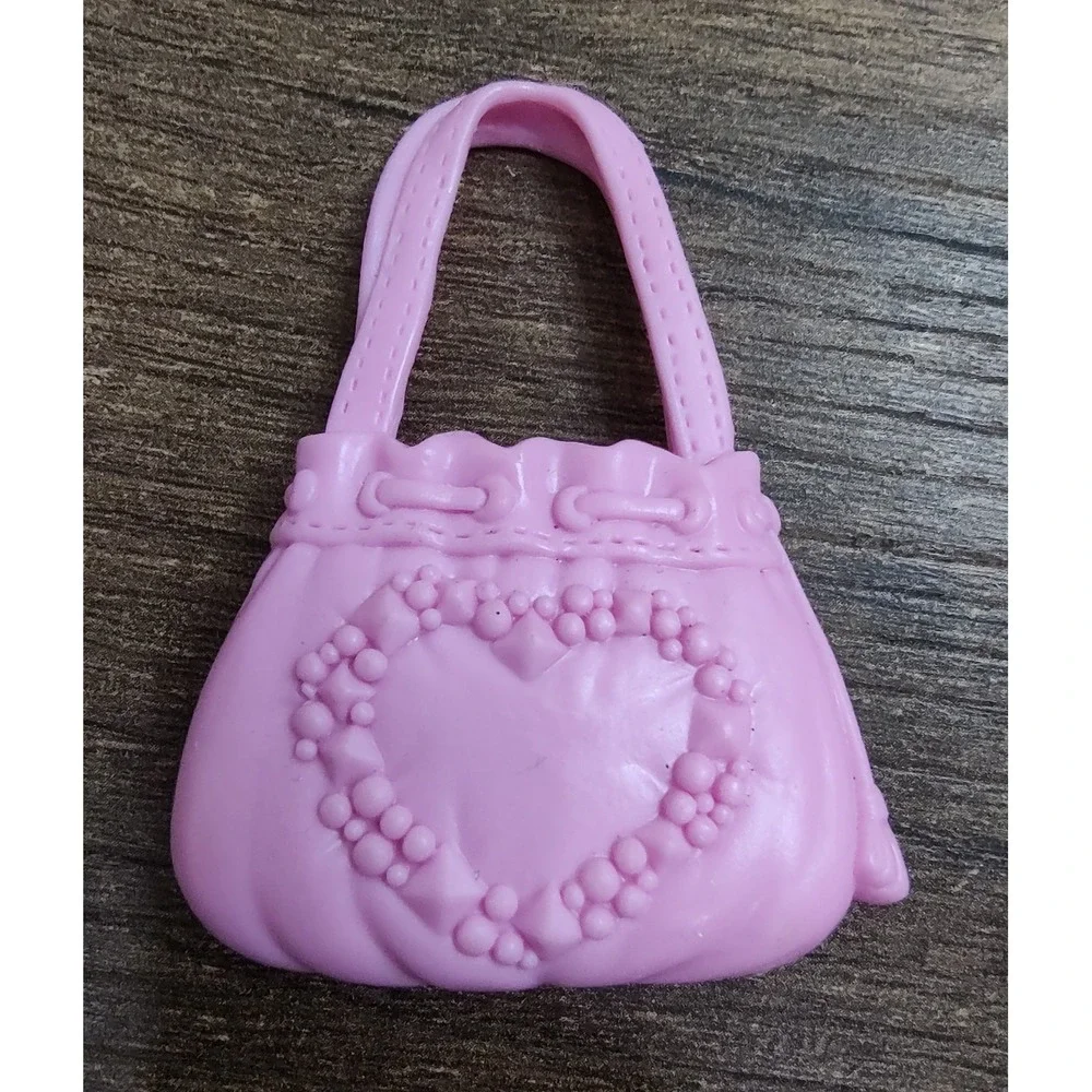 Barbie Fashionista Doll Pink Heart Design Tote Bag Handbag Purse Z29
